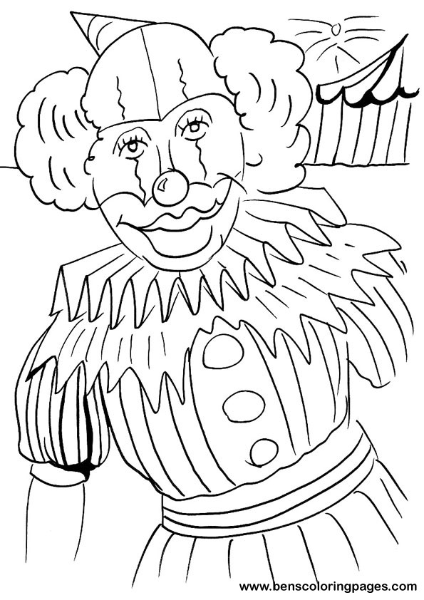 着色页: 小丑 (人物) #91053 - 免费可打印着色页