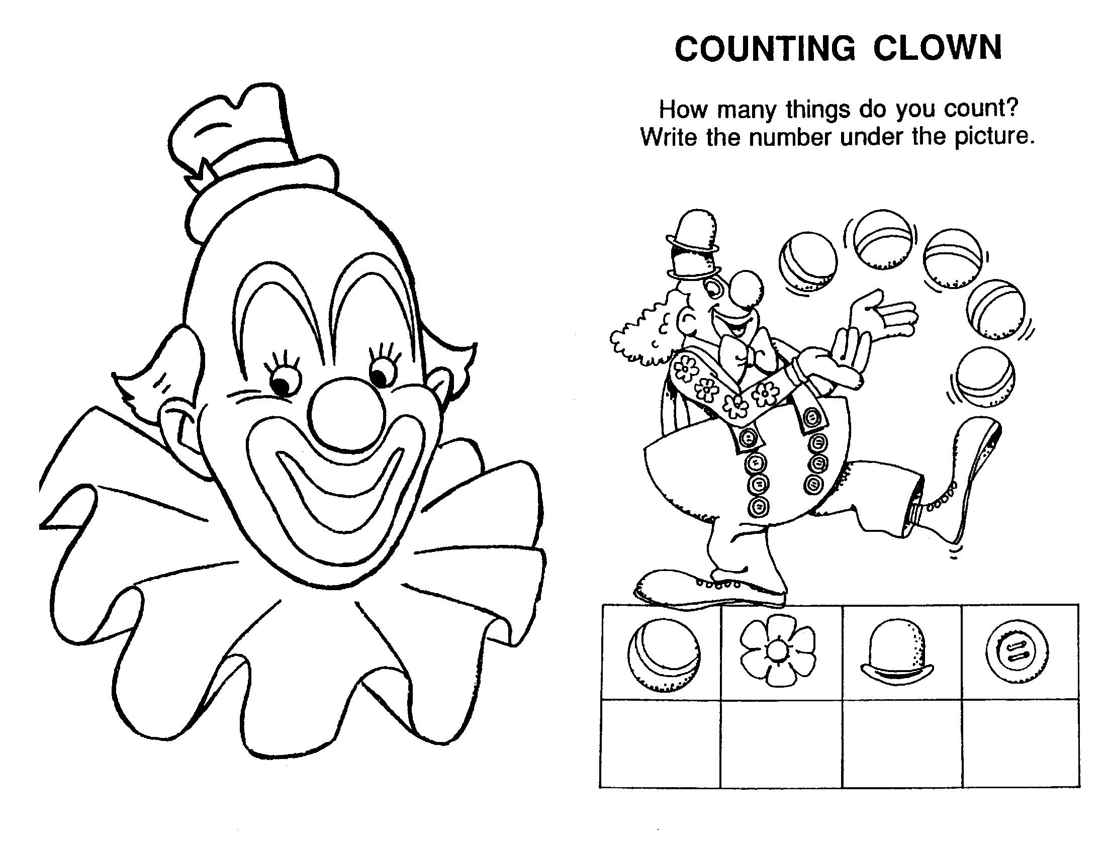 着色页: 小丑 (人物) #91064 - 免费可打印着色页