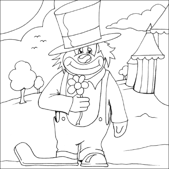 着色页: 小丑 (人物) #91128 - 免费可打印着色页