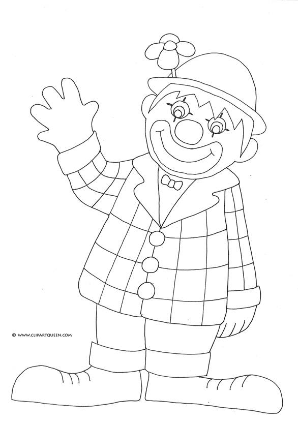 着色页: 小丑 (人物) #91166 - 免费可打印着色页