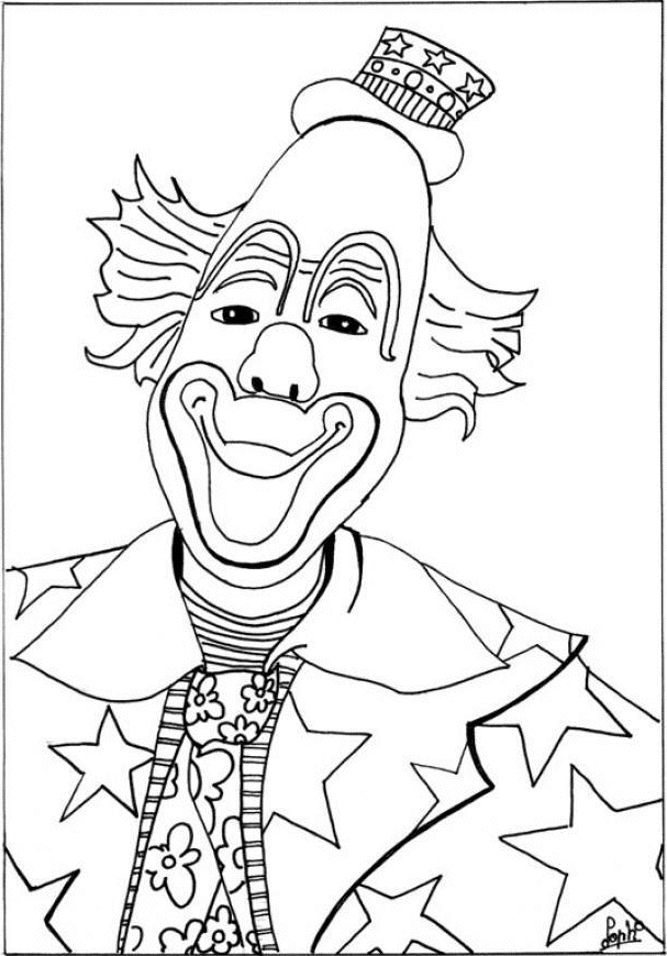 着色页: 小丑 (人物) #91178 - 免费可打印着色页