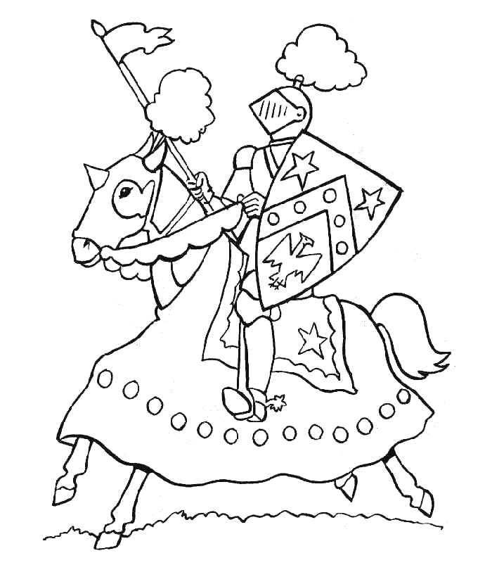 着色页: 骑士 (人物) #86893 - 免费可打印着色页