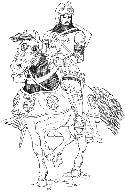 着色页: 骑士 (人物) #86903 - 免费可打印着色页