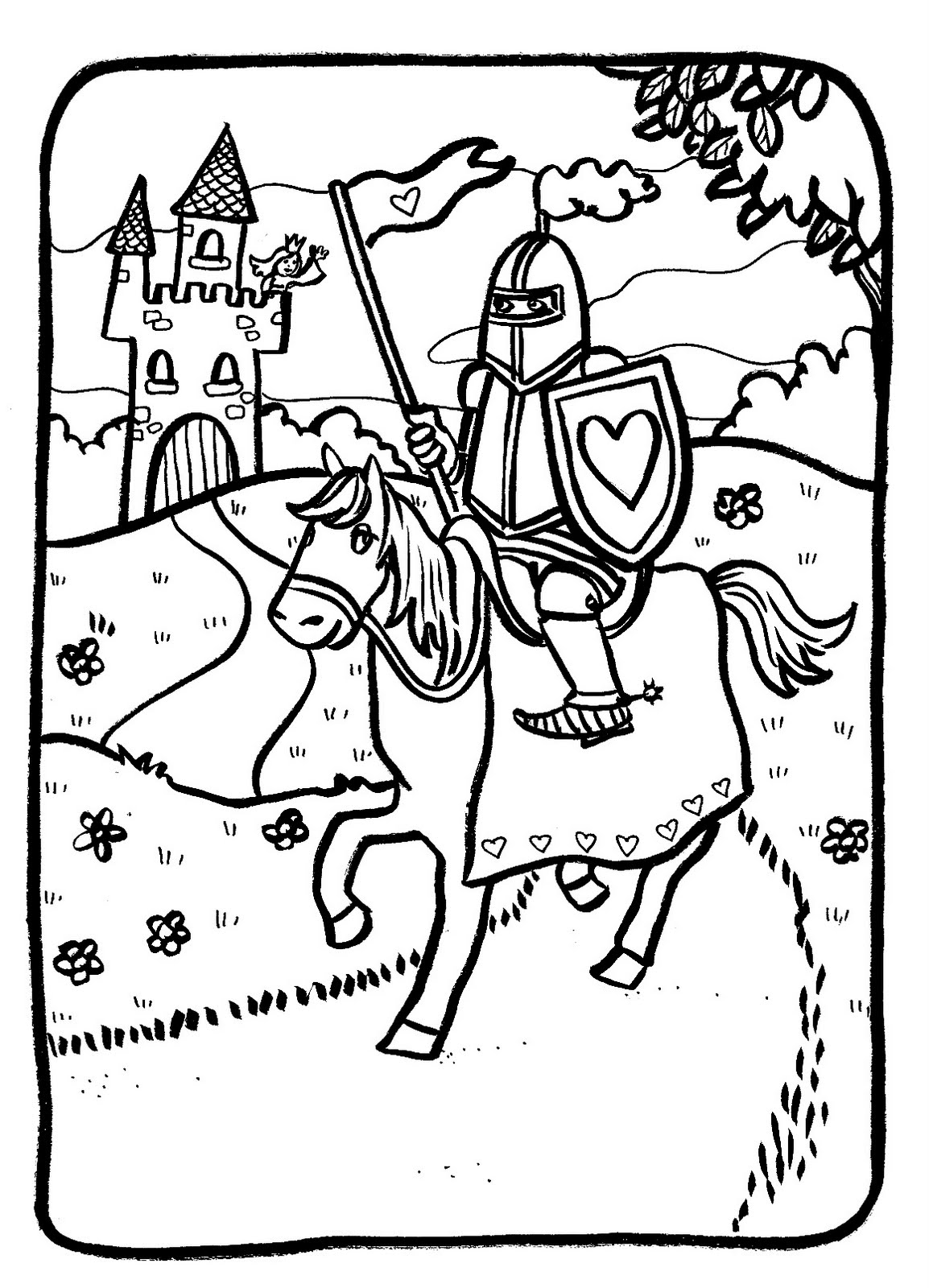 着色页: 骑士 (人物) #86907 - 免费可打印着色页