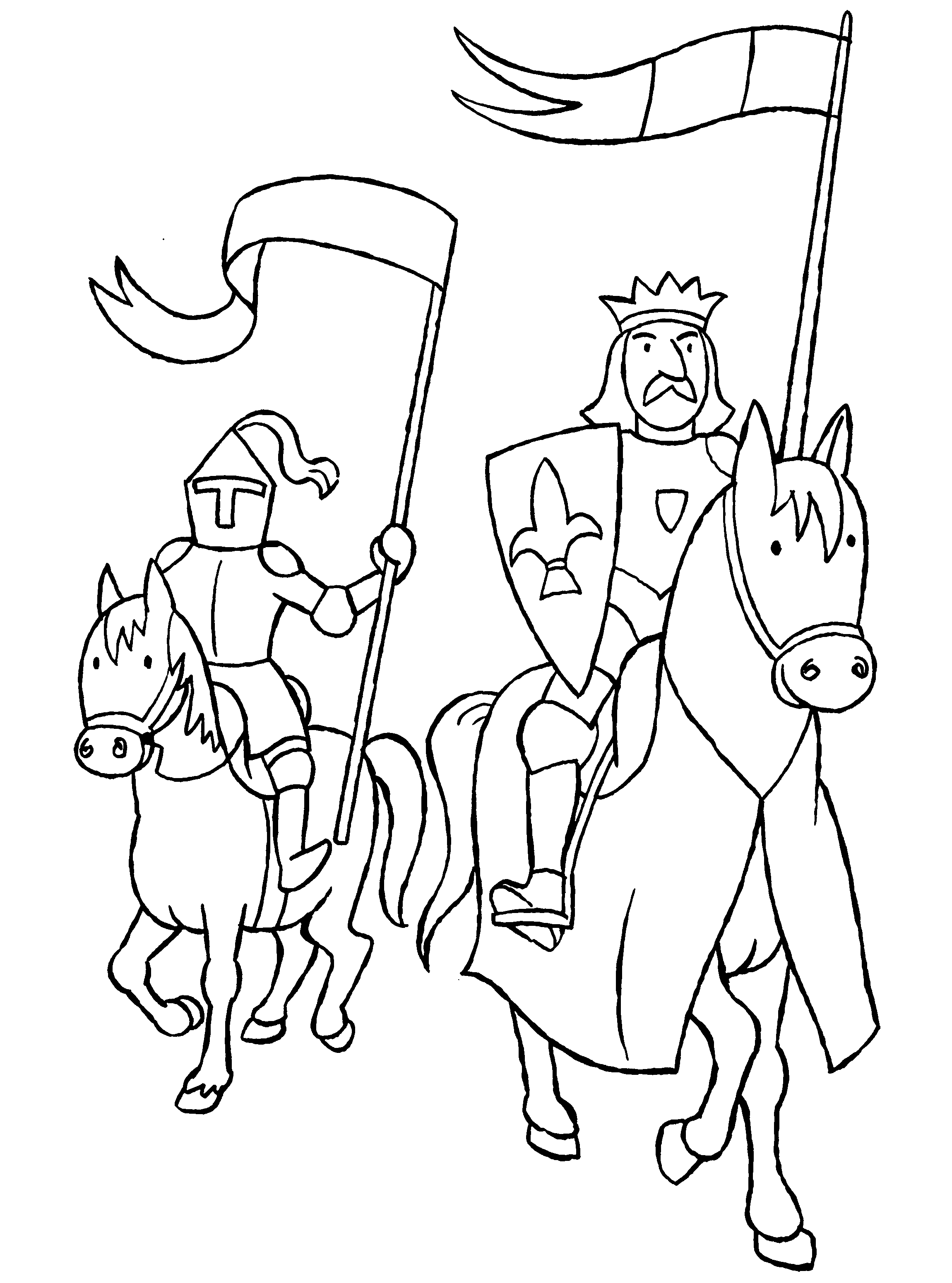 着色页: 骑士 (人物) #86918 - 免费可打印着色页