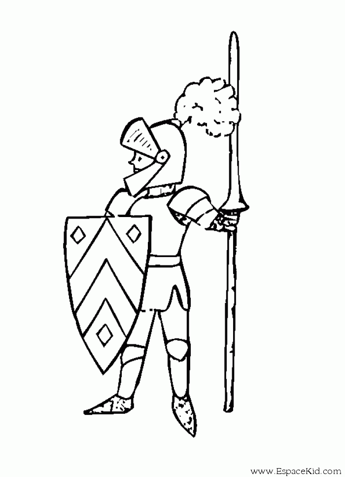 着色页: 骑士 (人物) #86932 - 免费可打印着色页