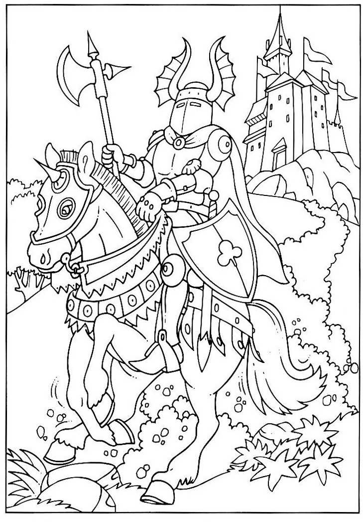 着色页: 骑士 (人物) #86949 - 免费可打印着色页