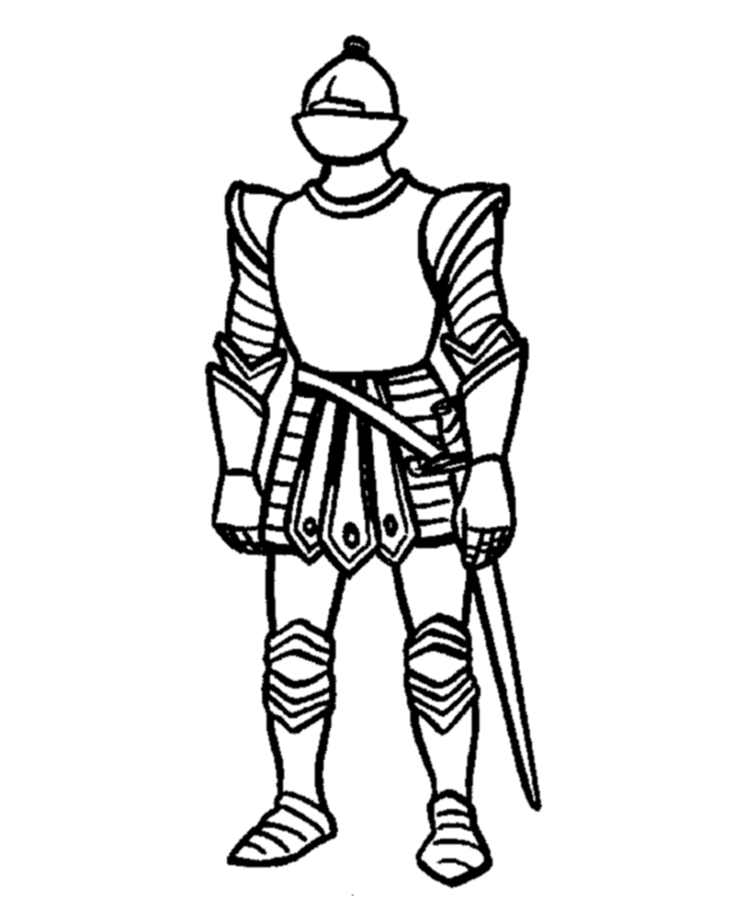 着色页: 骑士 (人物) #86959 - 免费可打印着色页