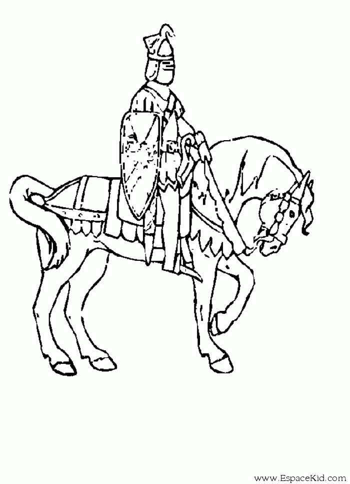 着色页: 骑士 (人物) #86972 - 免费可打印着色页
