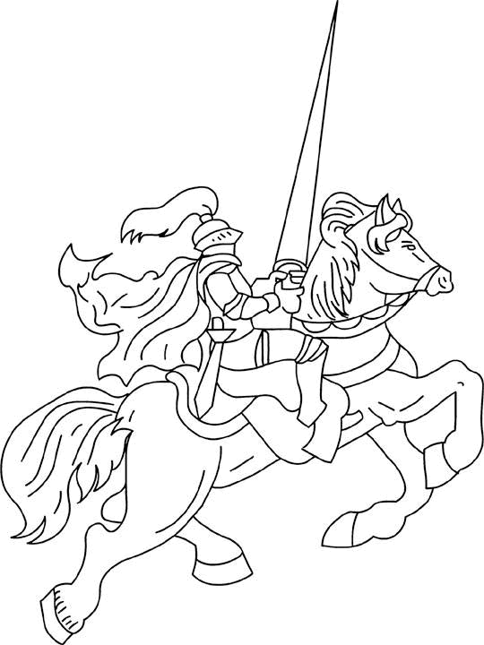 着色页: 骑士 (人物) #86987 - 免费可打印着色页