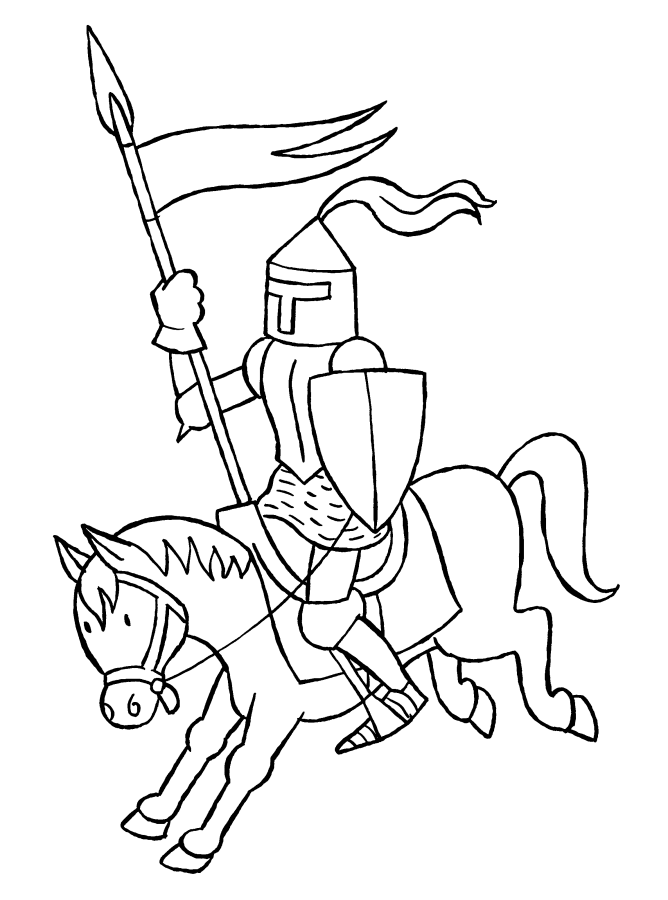 着色页: 骑士 (人物) #87024 - 免费可打印着色页