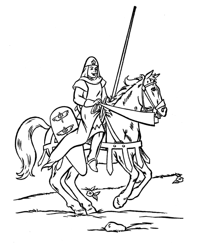 着色页: 骑士 (人物) #87028 - 免费可打印着色页