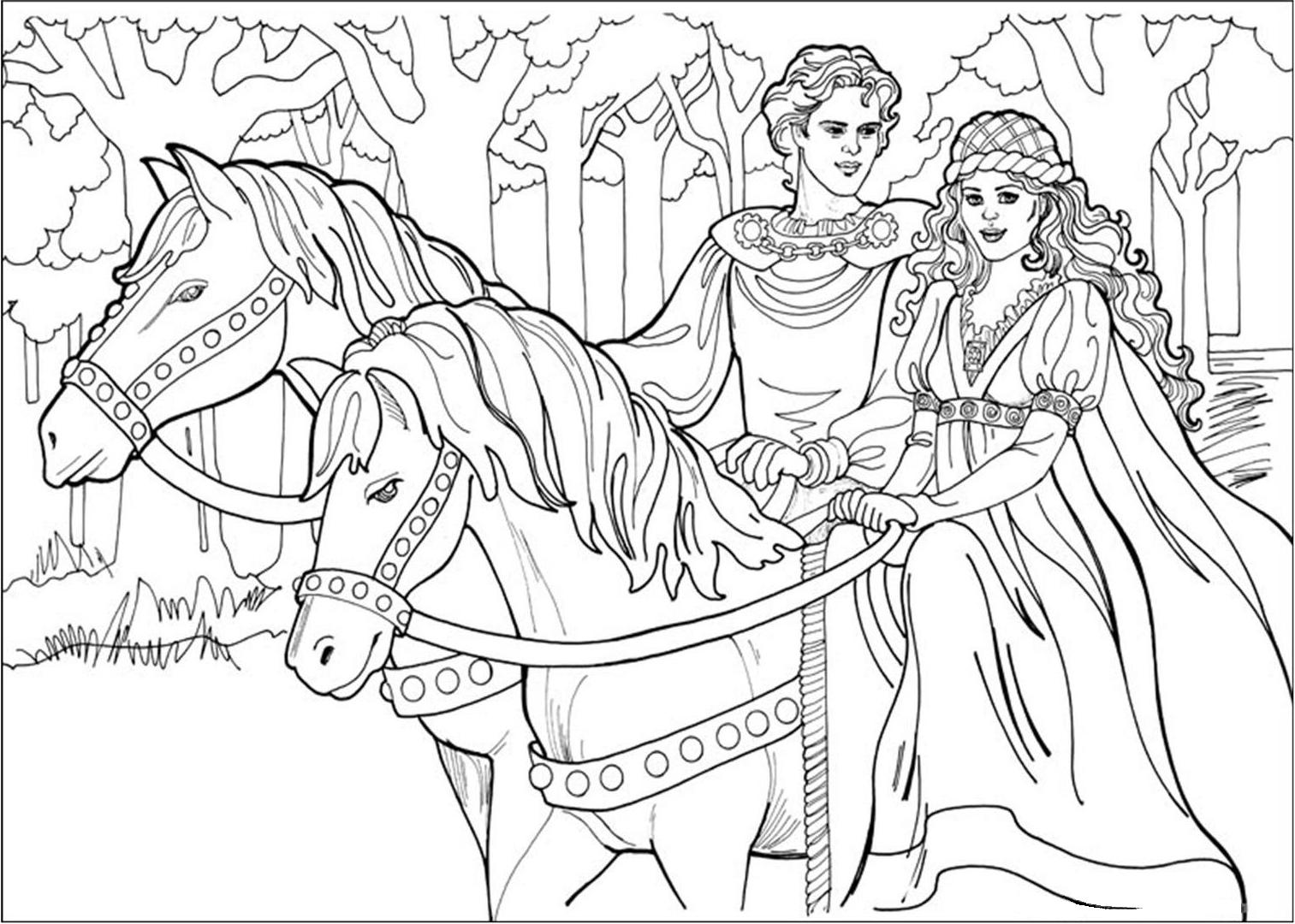 着色页: 骑士 (人物) #87100 - 免费可打印着色页