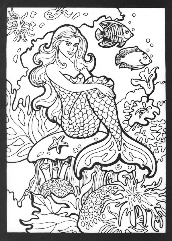 着色页: 美人鱼 (人物) #147179 - 免费可打印着色页