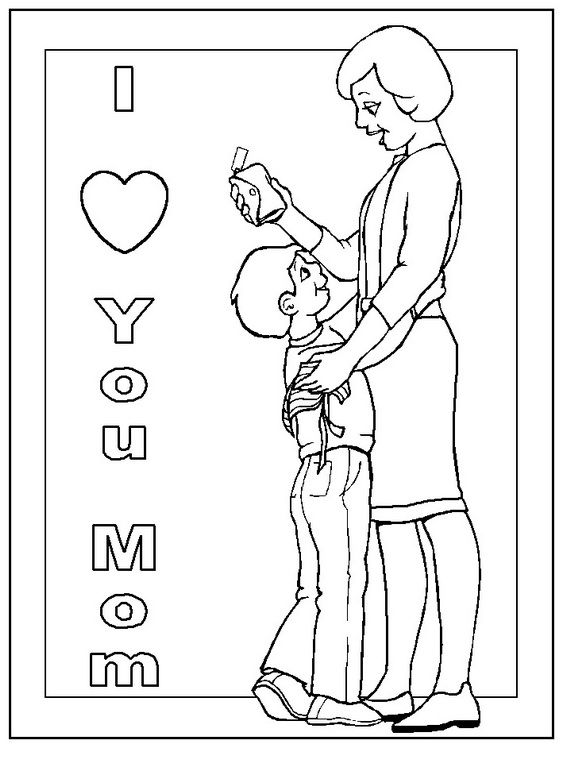 着色页: 妈妈 (人物) #101191 - 免费可打印着色页