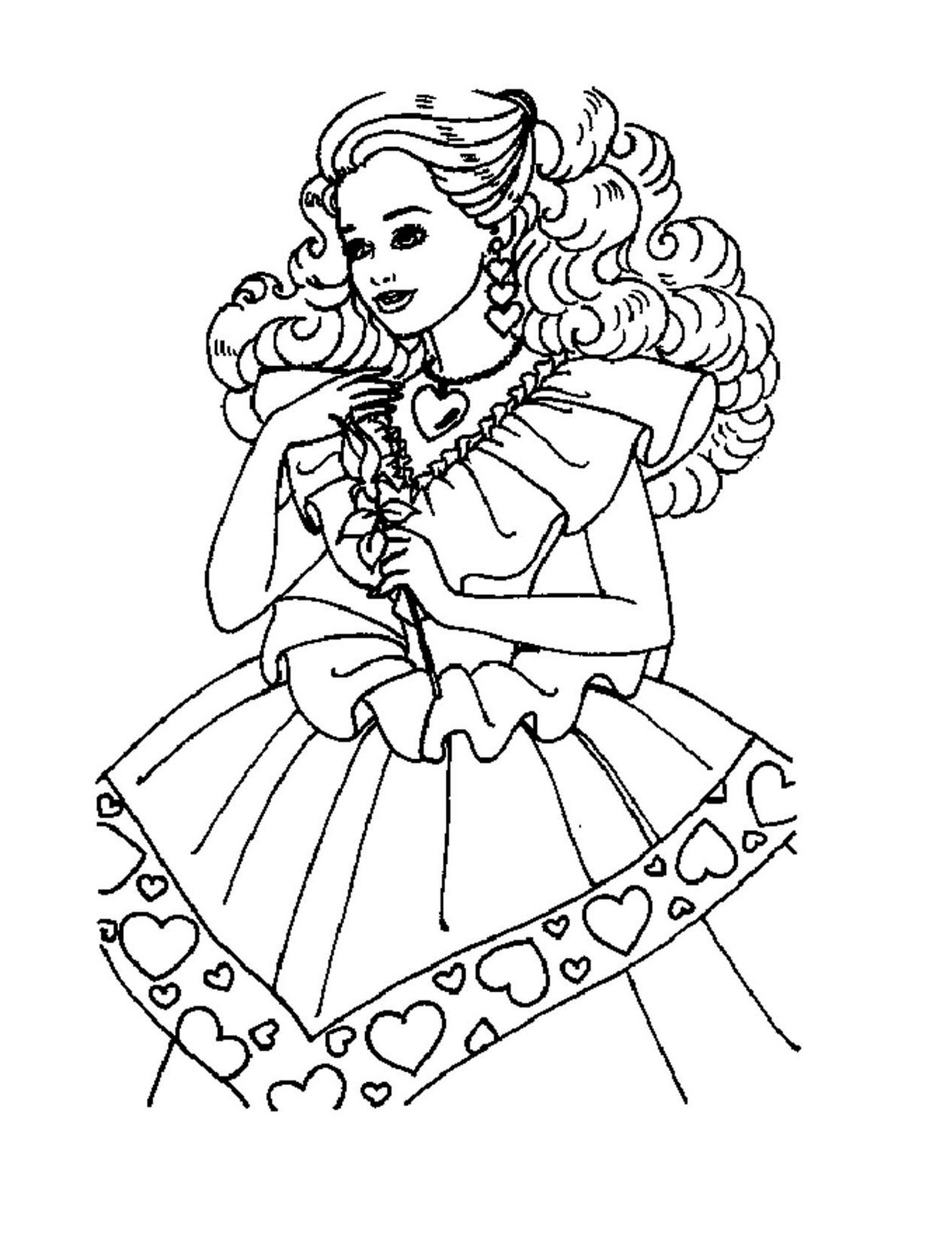 着色页: 公主 (人物) #85464 - 免费可打印着色页