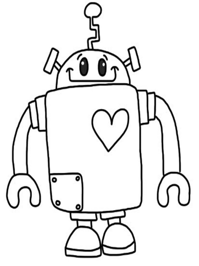 着色页: 机器人 (人物) #106573 - 免费可打印着色页