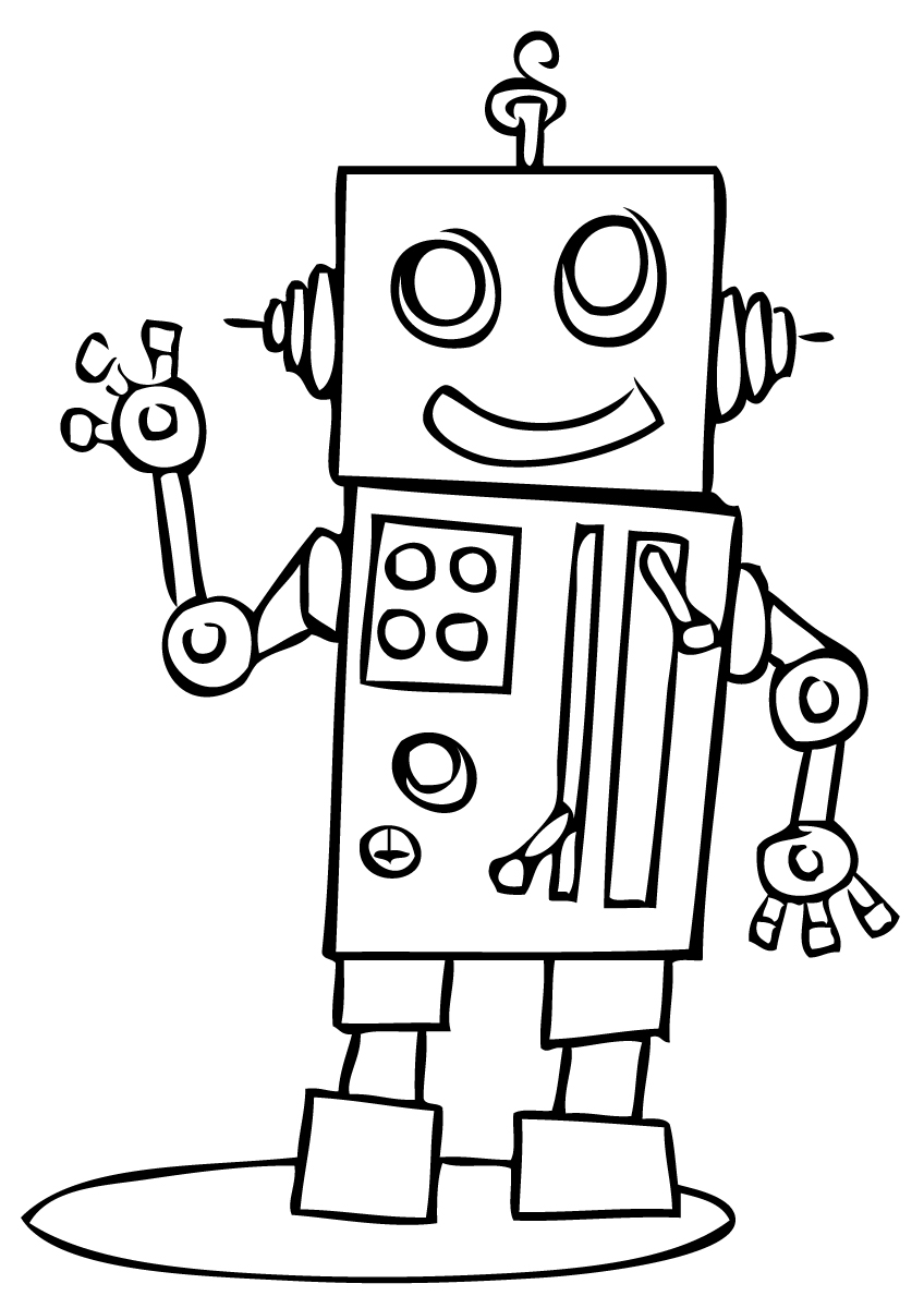 着色页: 机器人 (人物) #106574 - 免费可打印着色页