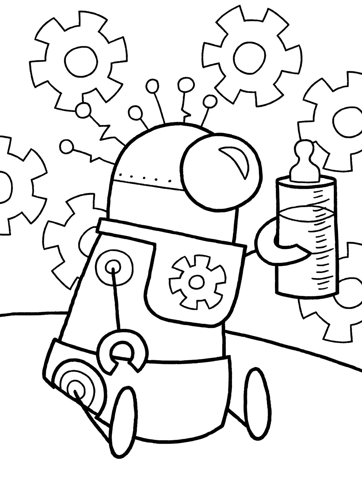 着色页: 机器人 (人物) #106635 - 免费可打印着色页