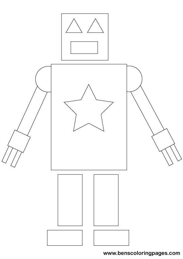 着色页: 机器人 (人物) #106655 - 免费可打印着色页