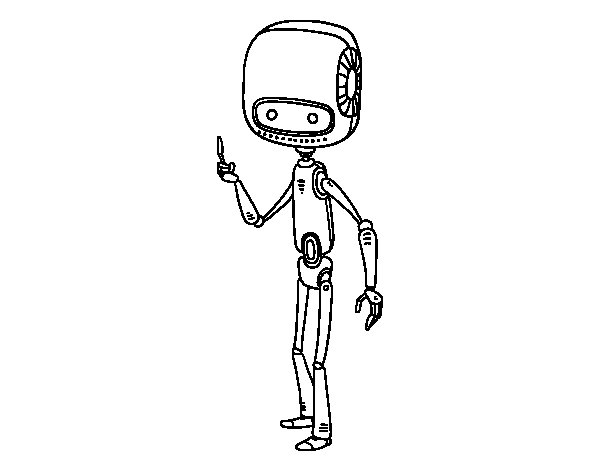 着色页: 机器人 (人物) #106687 - 免费可打印着色页