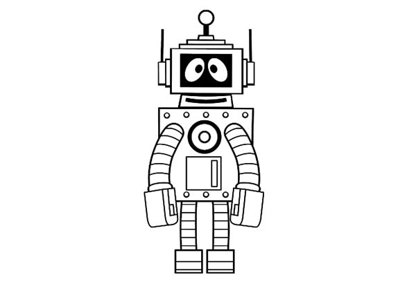 着色页: 机器人 (人物) #106801 - 免费可打印着色页