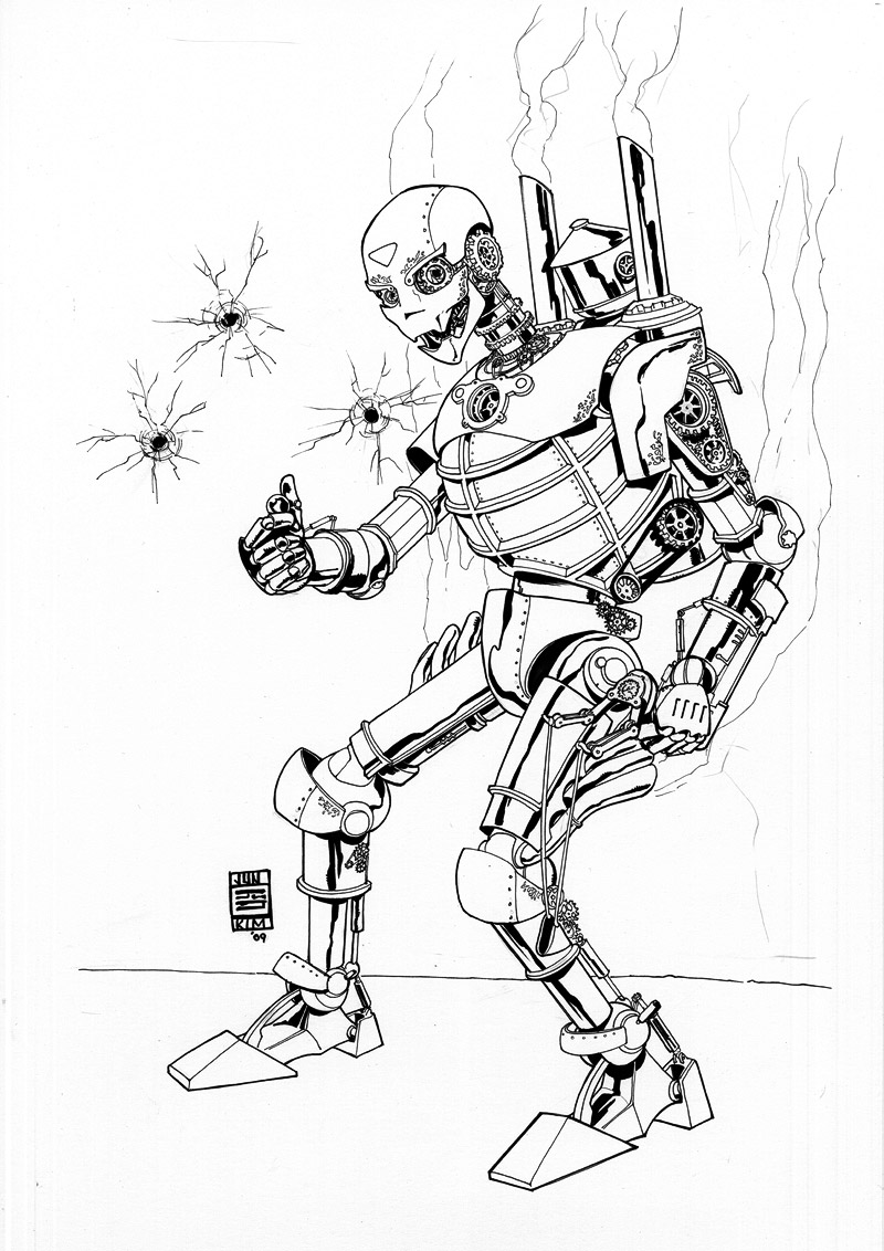 着色页: 机器人 (人物) #106833 - 免费可打印着色页
