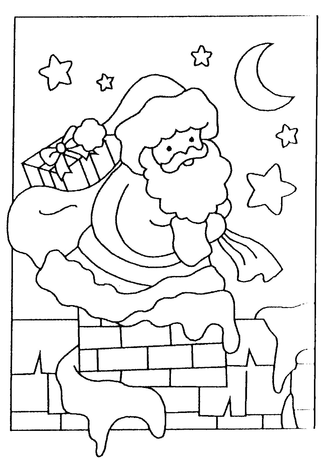 着色页: 圣诞老人 (人物) #104654 - 免费可打印着色页