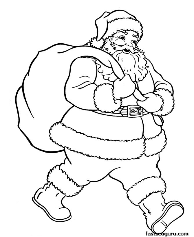 着色页: 圣诞老人 (人物) #104657 - 免费可打印着色页
