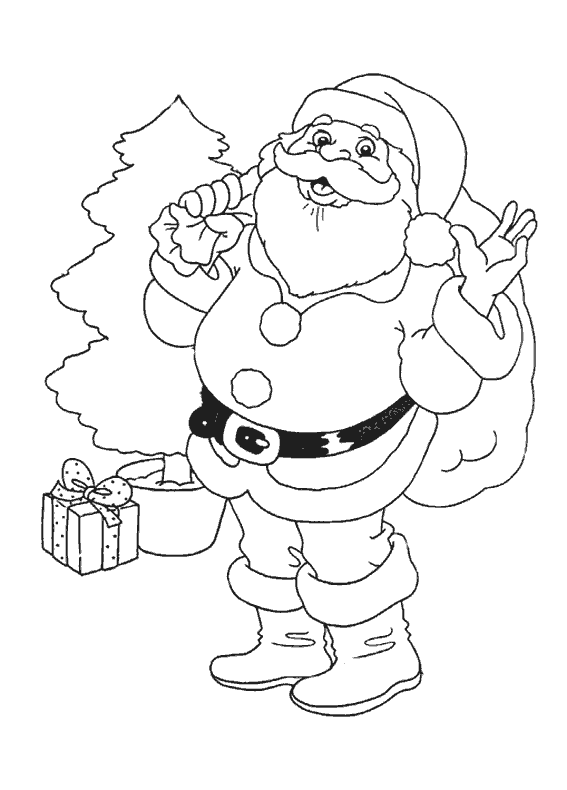 着色页: 圣诞老人 (人物) #104660 - 免费可打印着色页