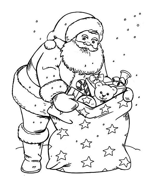 着色页: 圣诞老人 (人物) #104665 - 免费可打印着色页