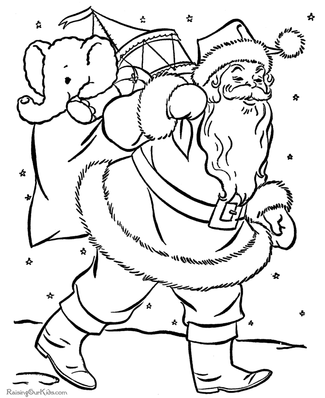 着色页: 圣诞老人 (人物) #104680 - 免费可打印着色页