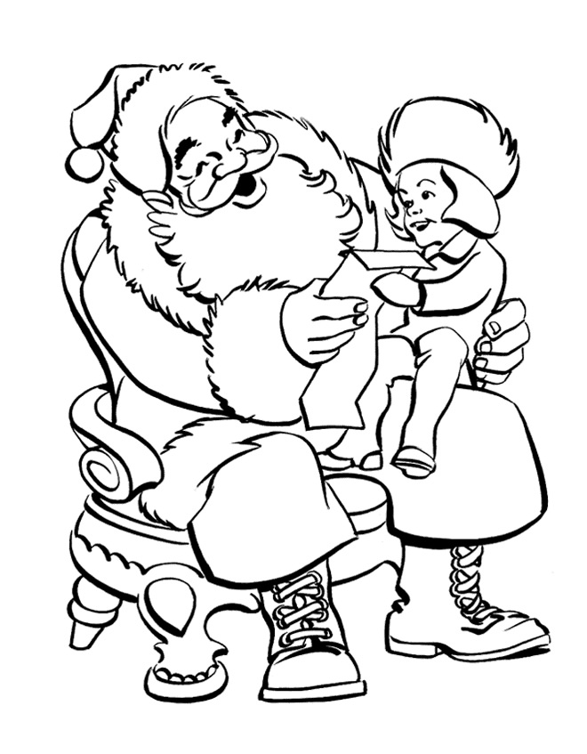 着色页: 圣诞老人 (人物) #104682 - 免费可打印着色页