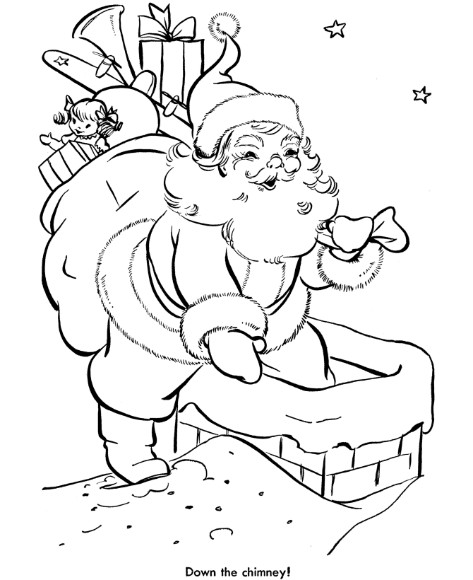 着色页: 圣诞老人 (人物) #104720 - 免费可打印着色页