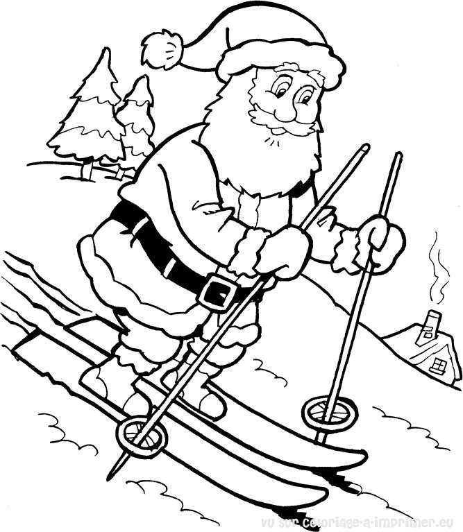 着色页: 圣诞老人 (人物) #104738 - 免费可打印着色页