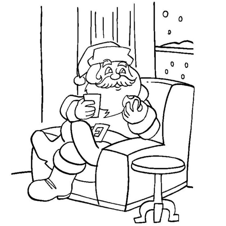 着色页: 圣诞老人 (人物) #104794 - 免费可打印着色页