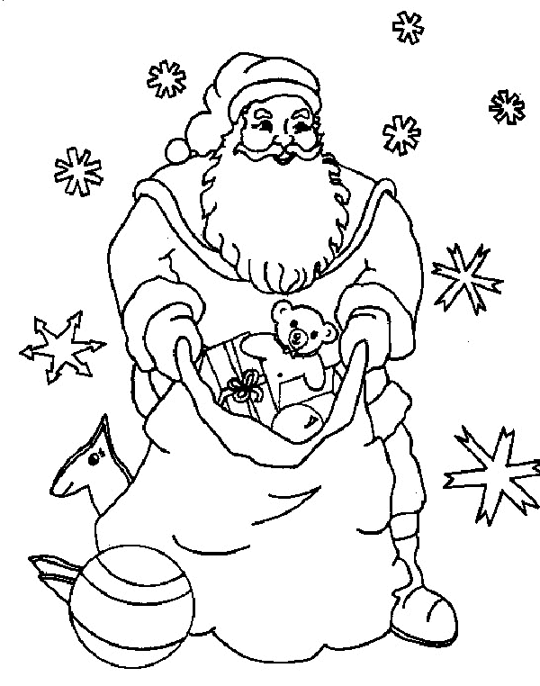 着色页: 圣诞老人 (人物) #104802 - 免费可打印着色页