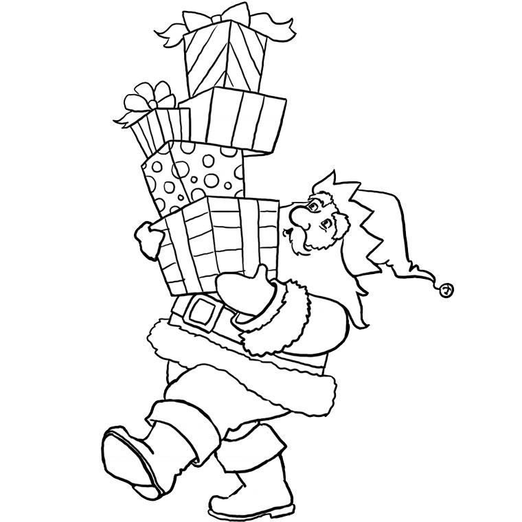 着色页: 圣诞老人 (人物) #104818 - 免费可打印着色页