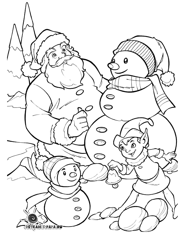 着色页: 圣诞老人 (人物) #104836 - 免费可打印着色页