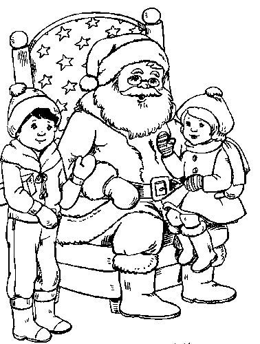 着色页: 圣诞老人 (人物) #104856 - 免费可打印着色页