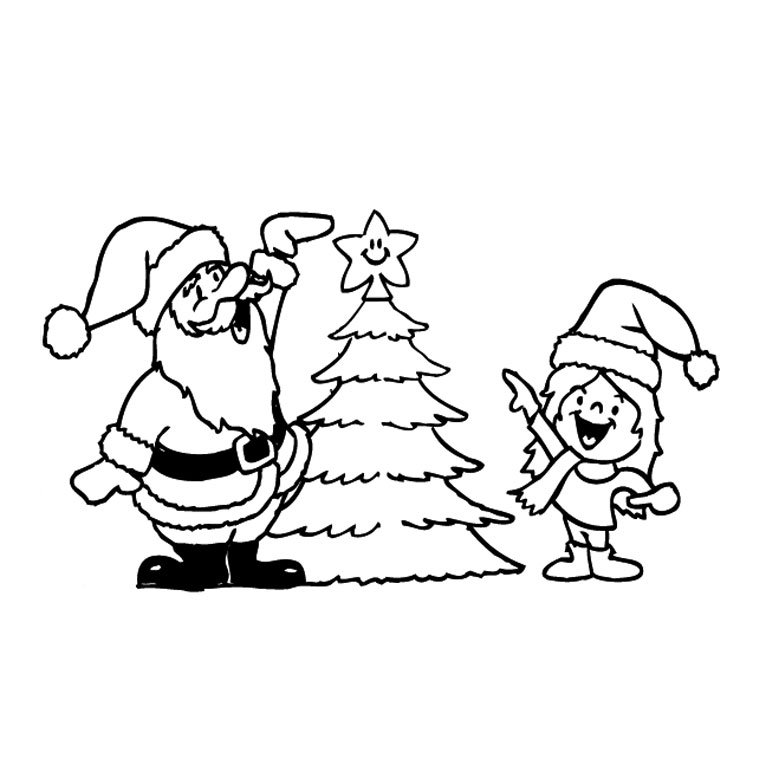 着色页: 圣诞老人 (人物) #104917 - 免费可打印着色页