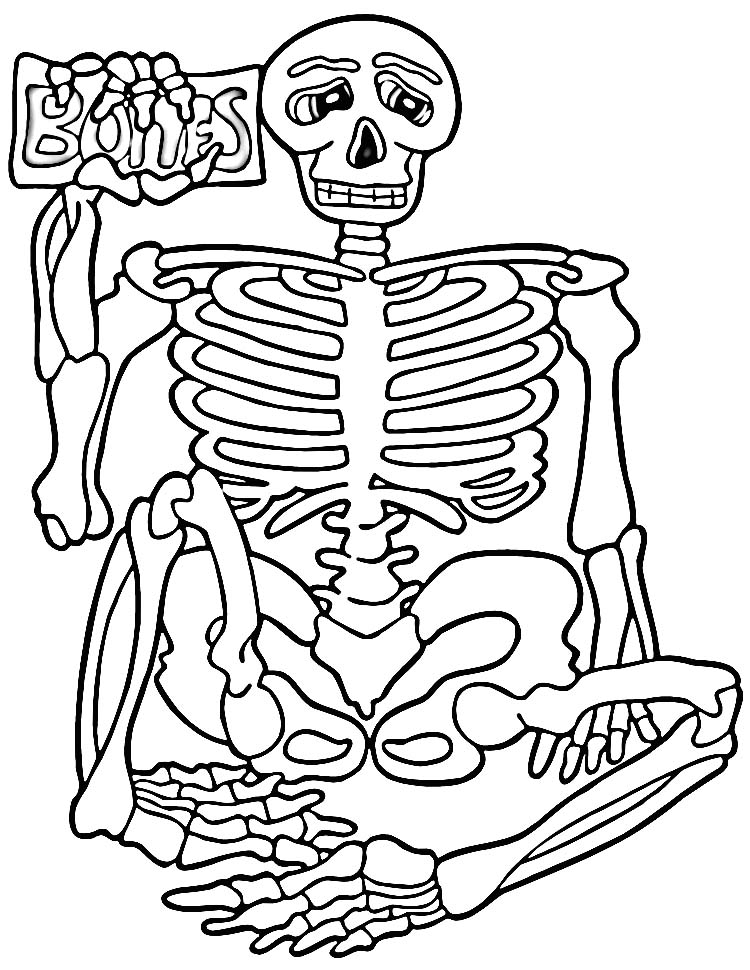 着色页: 骨骼 (人物) #147433 - 免费可打印着色页