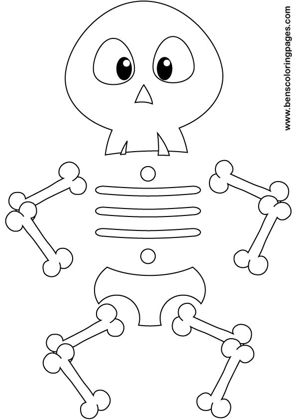 着色页: 骨骼 (人物) #147435 - 免费可打印着色页