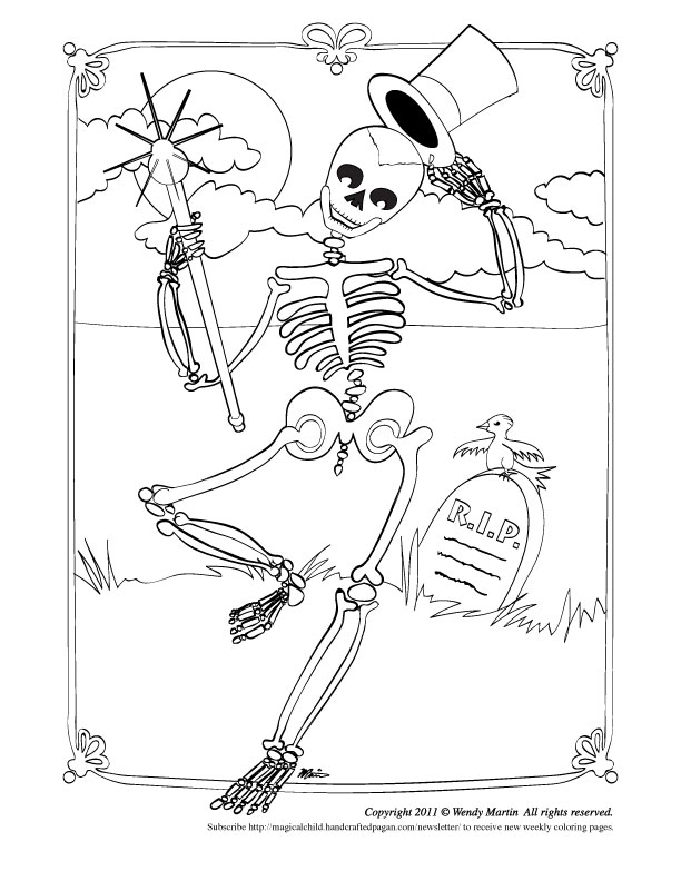着色页: 骨骼 (人物) #147488 - 免费可打印着色页