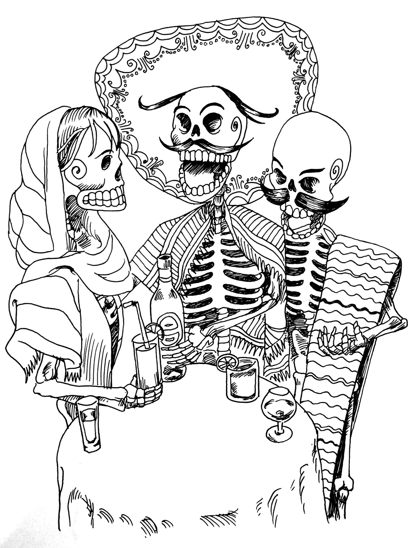 着色页: 骨骼 (人物) #147524 - 免费可打印着色页
