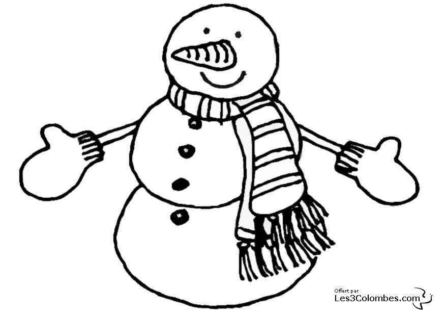着色页: 雪人 (人物) #89171 - 免费可打印着色页