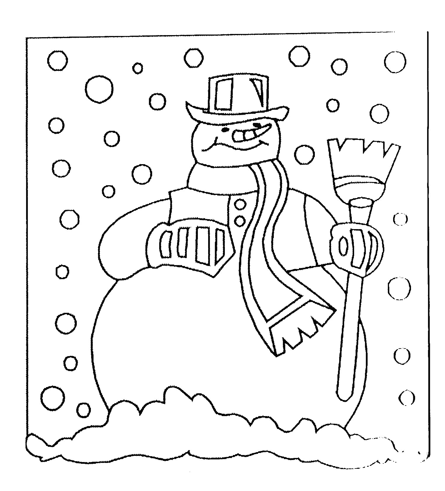着色页: 雪人 (人物) #89177 - 免费可打印着色页