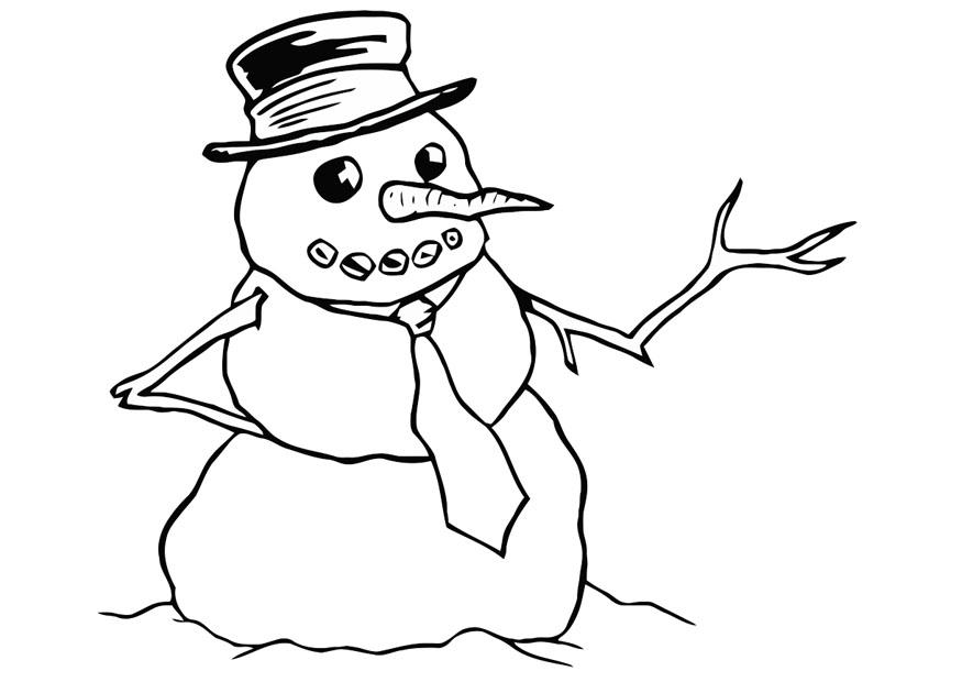 着色页: 雪人 (人物) #89306 - 免费可打印着色页