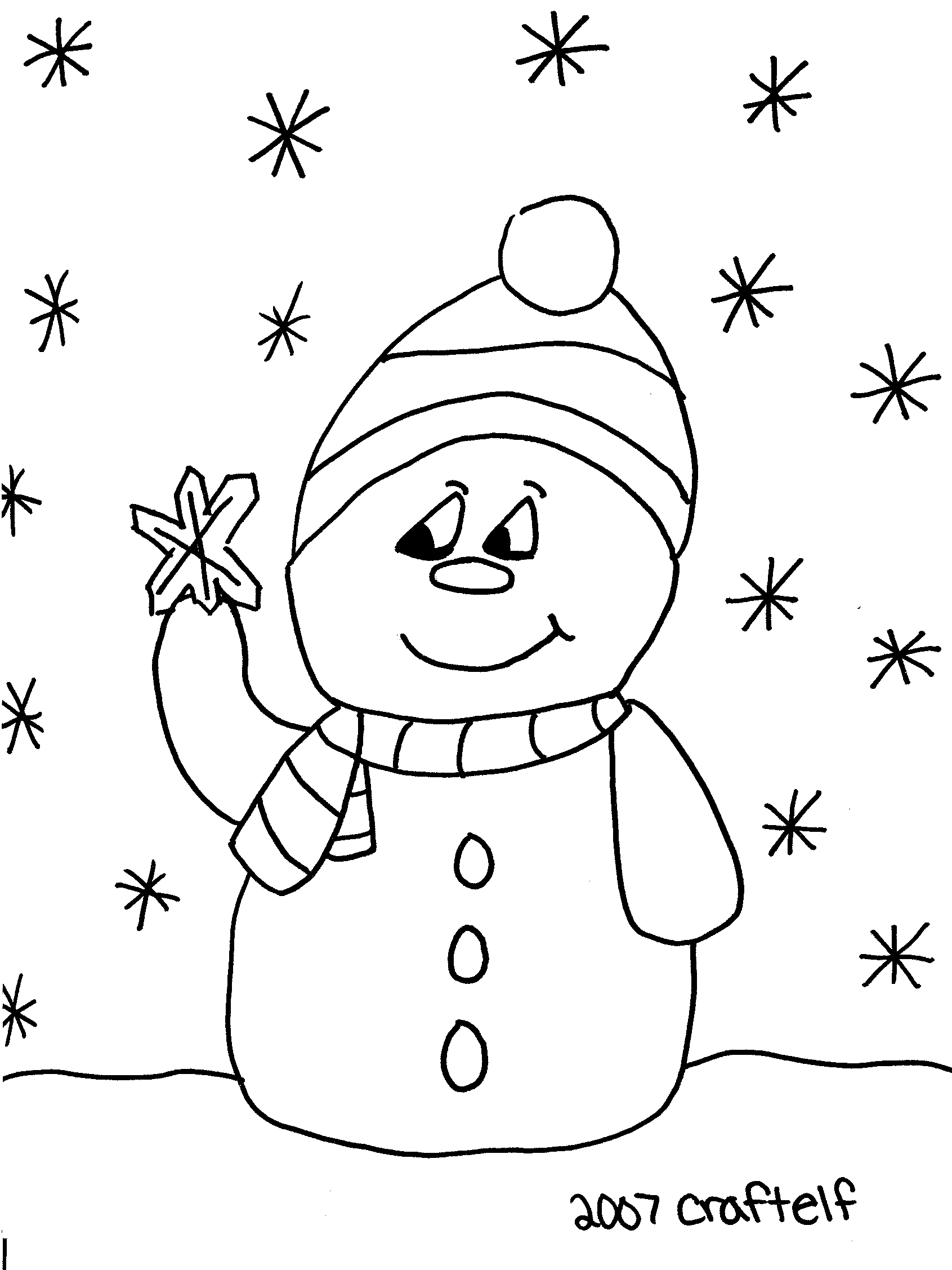 着色页: 雪人 (人物) #89479 - 免费可打印着色页