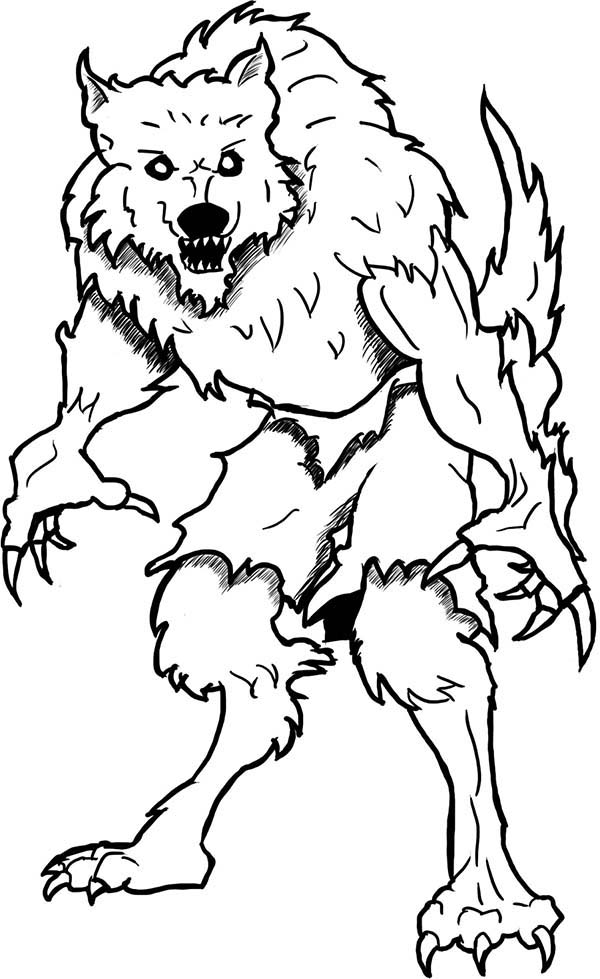 着色页: 狼人 (人物) #100015 - 免费可打印着色页